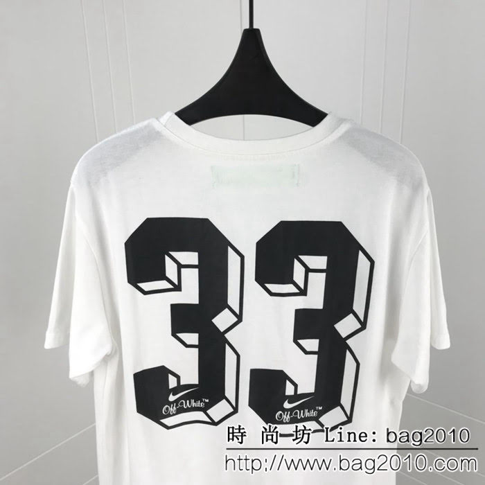 OFF-white19ss春夏新款 Nike聯名款 世界盃logo印花 精梳棉短袖 男女同款 ydi1461